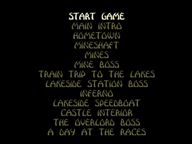 Level select screen.