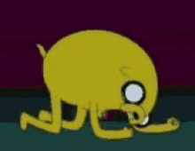 Jake, from Adventure Time, yelling in agony gif.
